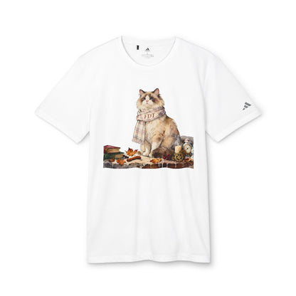 Adorable Cat With Scarf Graphic Design T-Shirt