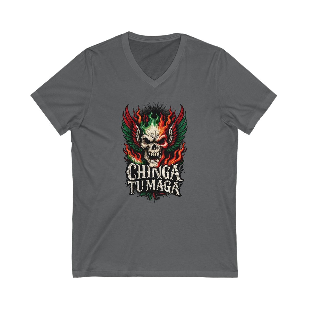 Bold Chinga Tu Maga Skull Design T-Shirt product type