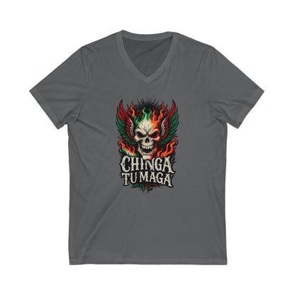 Bold Chinga Tu Maga Skull Design T-Shirt product type