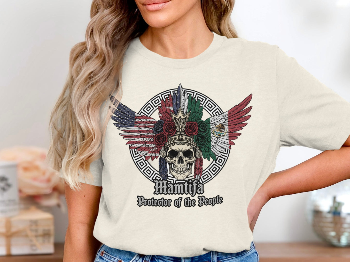 Mamita Protector of the People Skull Graphic Tee