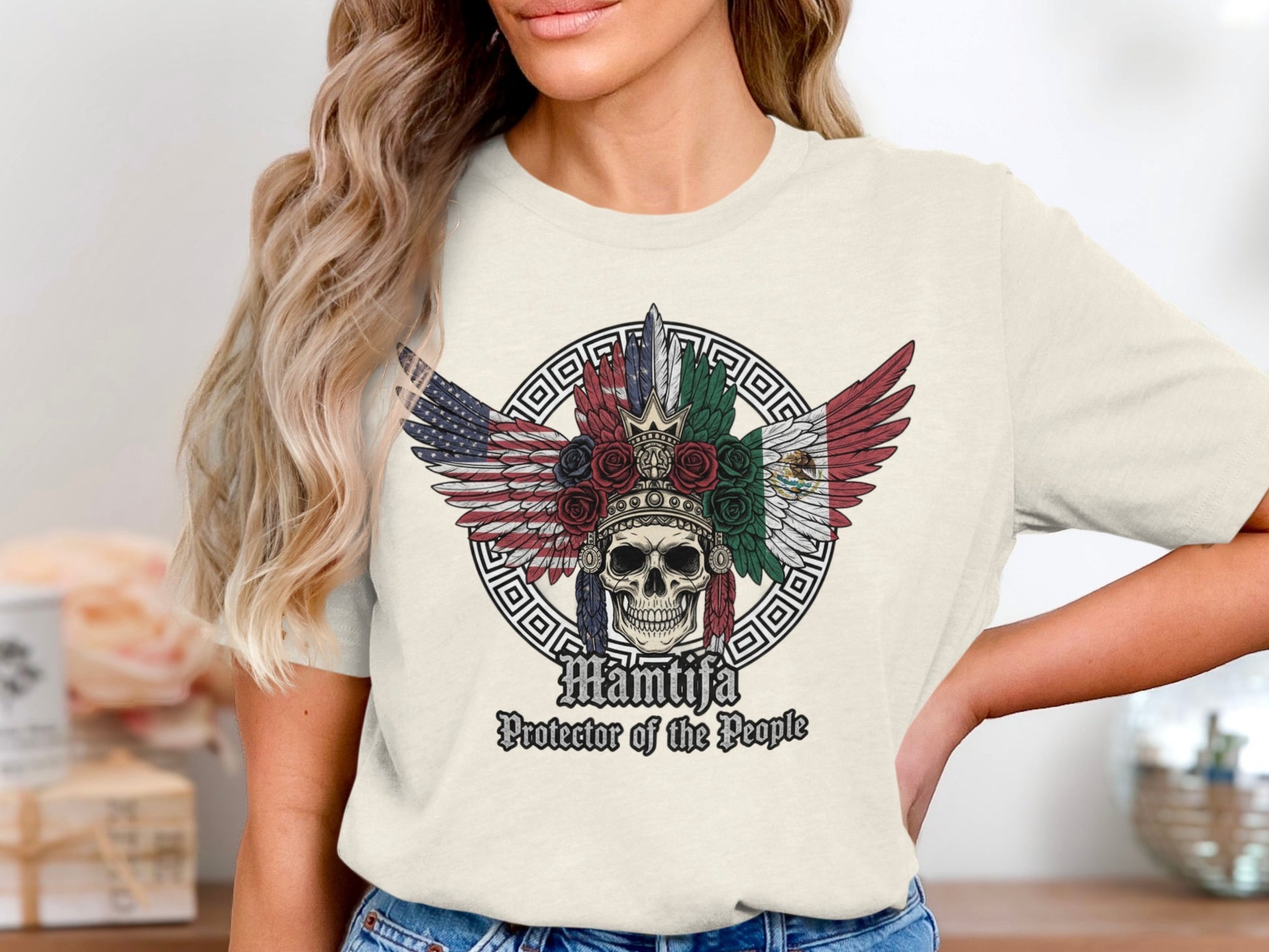 Mamita Protector of the People Skull Graphic Tee
