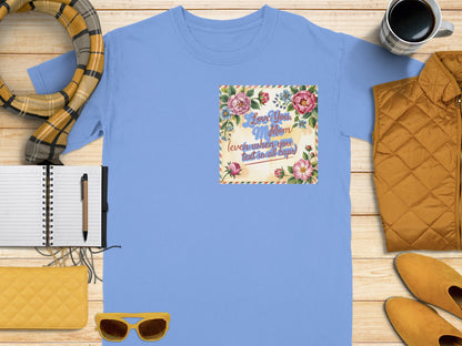 Love You Mom Text Graphic Tee Shirt product type