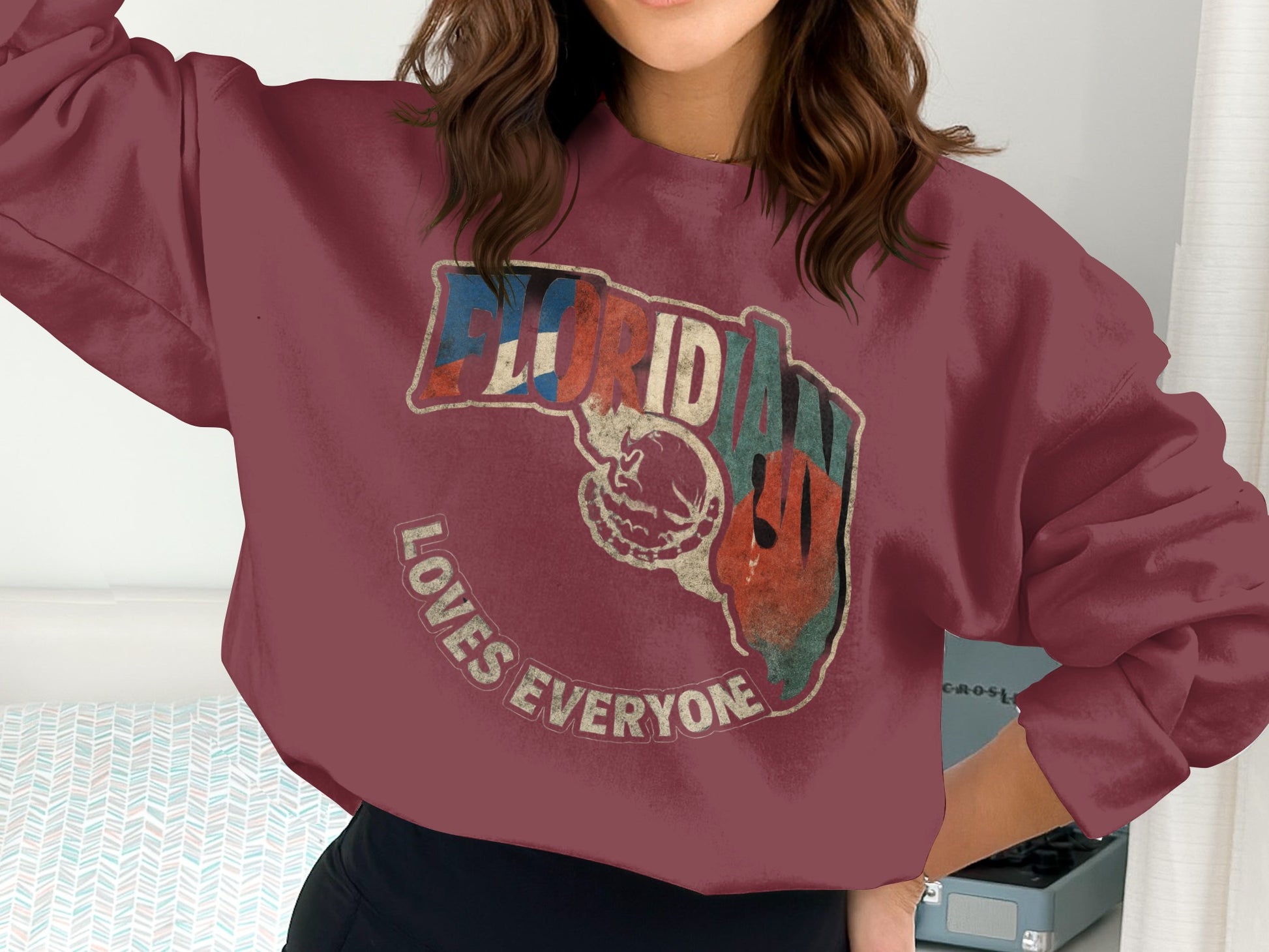 Floridian Loves Everyone Graphic Sweatshirt product type