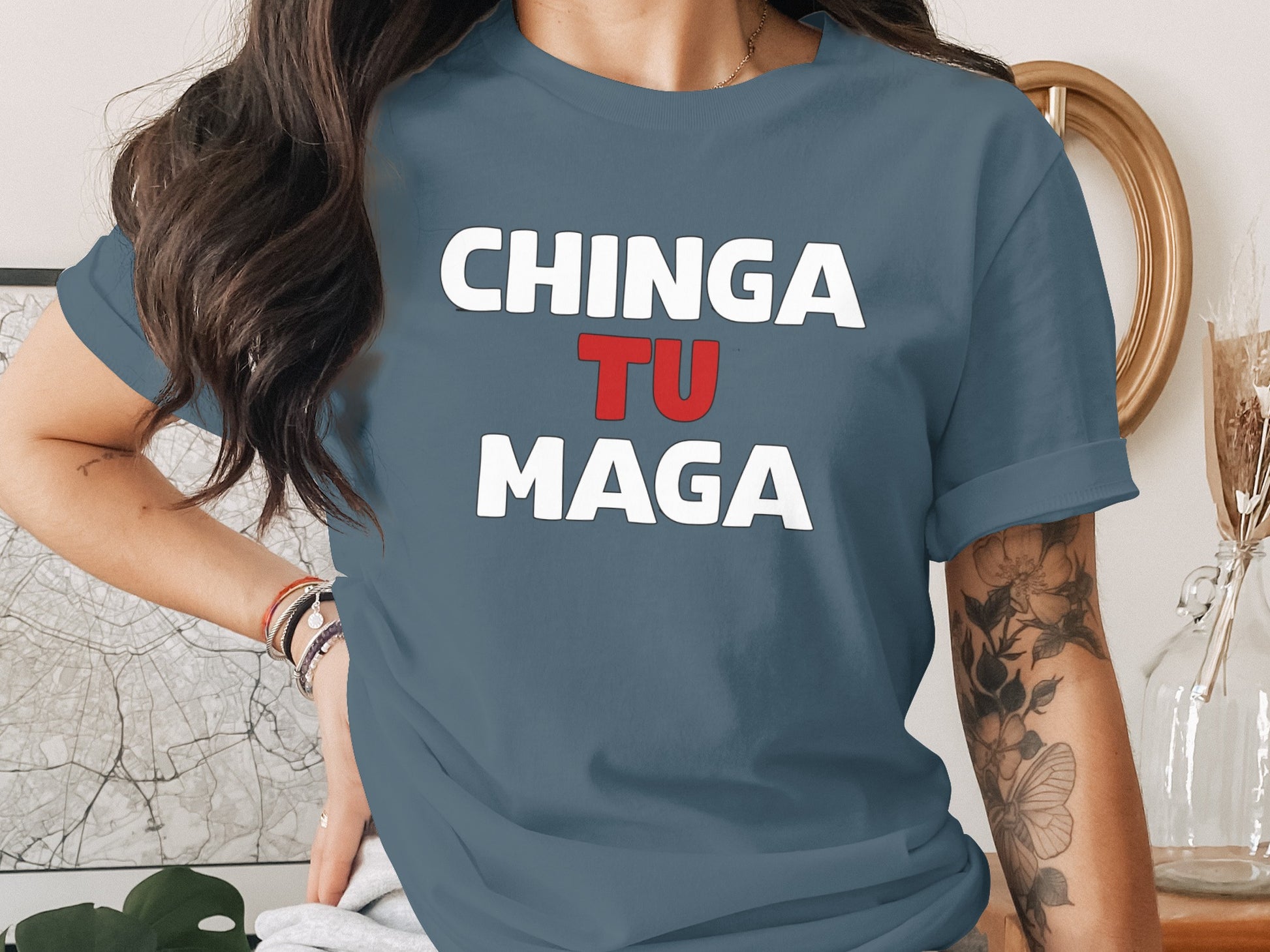 CHINGA TU MAGA Slogan Shirt for Bold Statements
