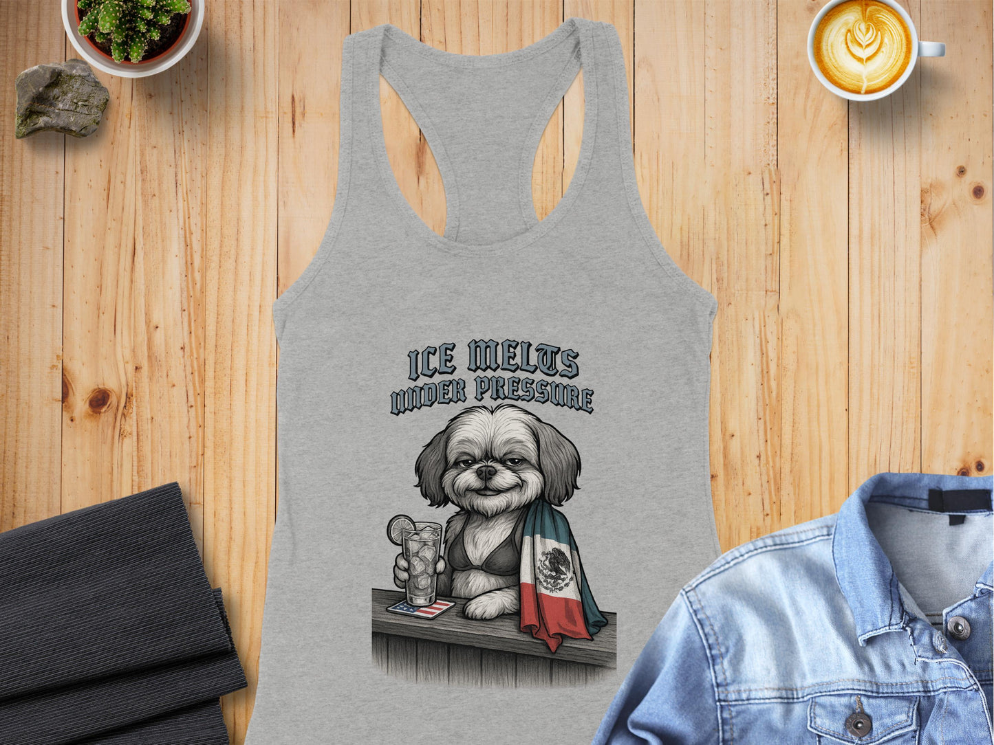 Ice Melts Under Pressure Racerback Tank product type