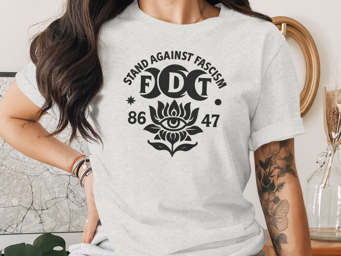 Stand Against Fascism FDT 86 47 Graphic T-Shirt