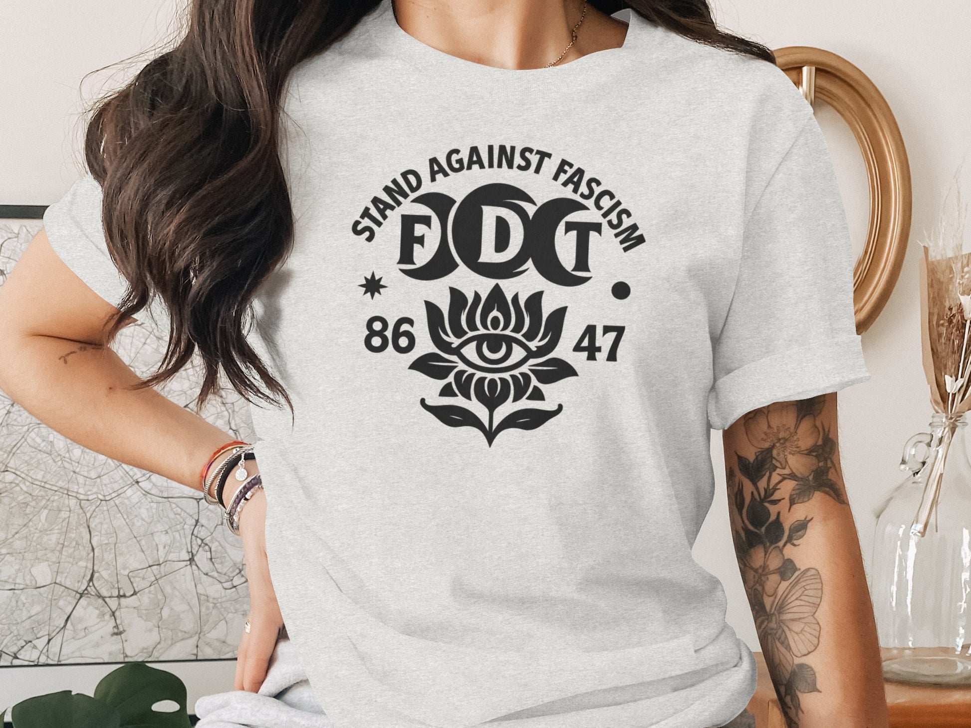 Stand Against Fascism FDT 86 47 Graphic T-Shirt