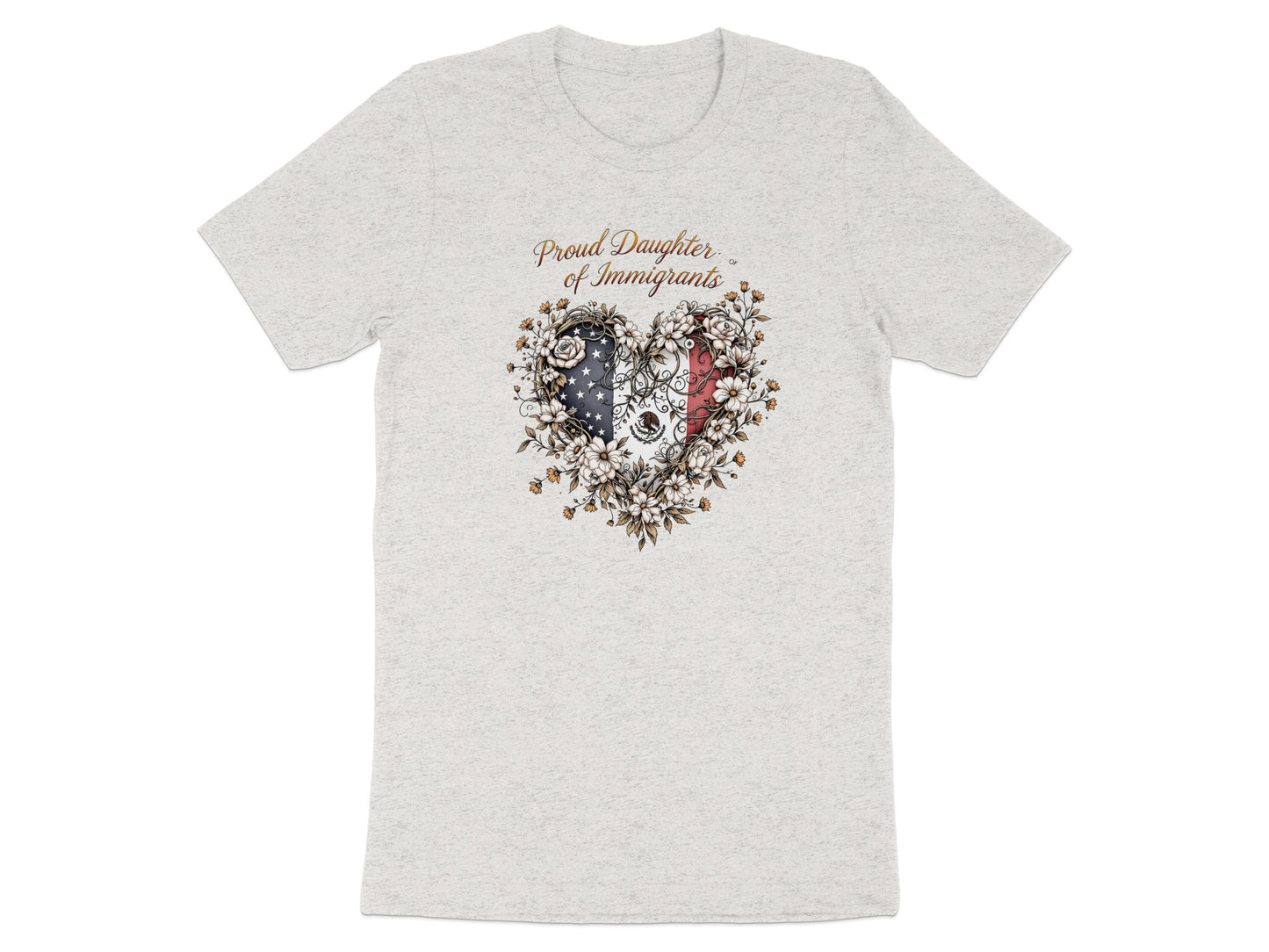Proud Daughter of Immigrants Heart Design Shirt