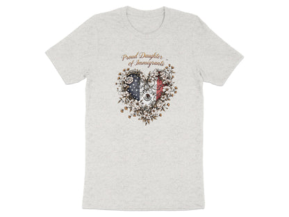 Proud Daughter of Immigrants Heart Design Shirt