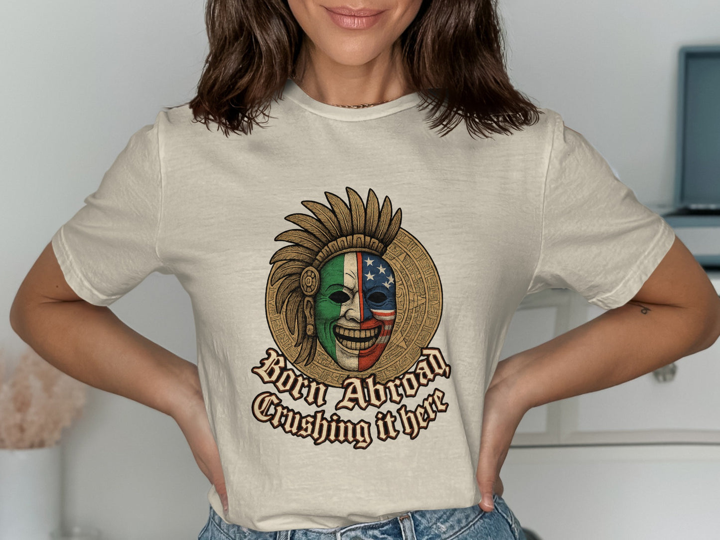 Born Abroad Crushing It Here Graphic Tee product