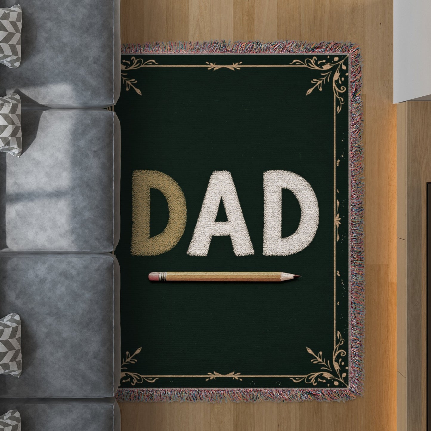 Dad Pencil Graphic Customized Area Rug product