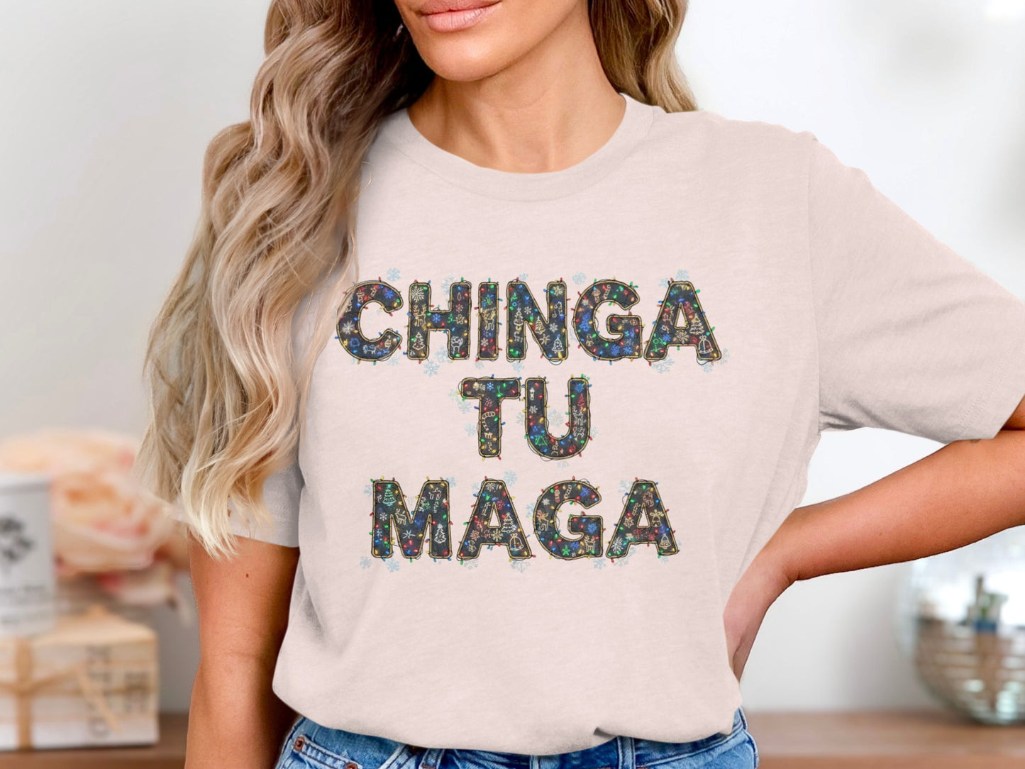 CHINGA TU MAGA Graphic Statement T-shirt