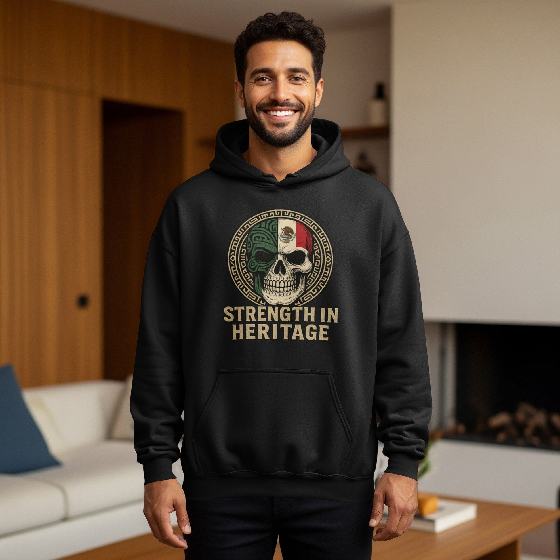 Strength in Heritage Skull Hoodie for casual wear