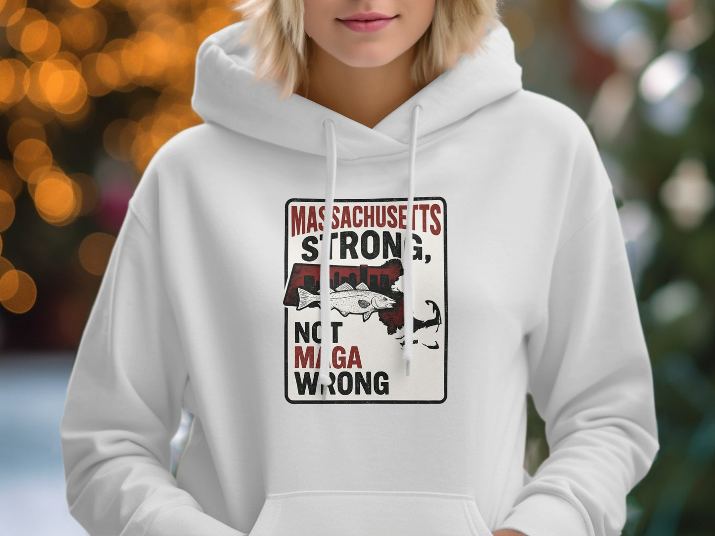 Massachusetts Strong Not Maga Wrong Hoodie product type