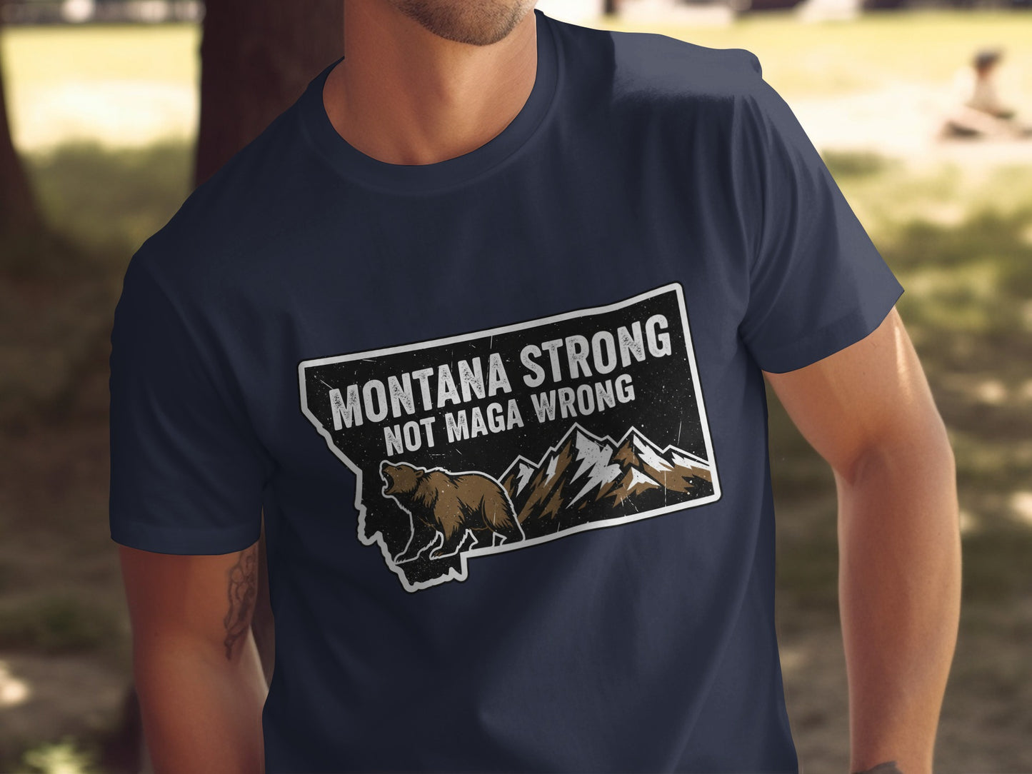Montana Strong Not Maga Wrong Graphic Tee product