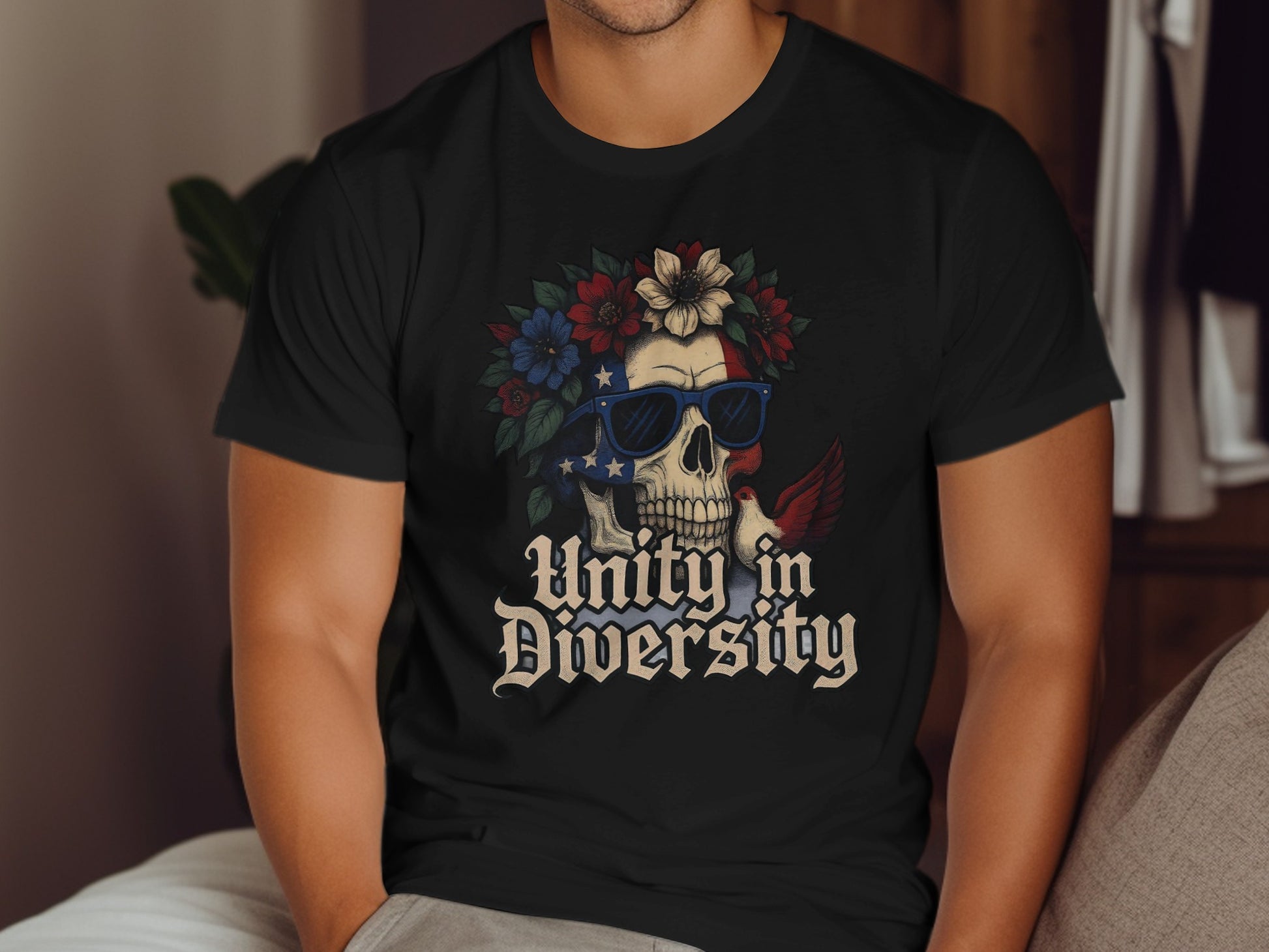 Unity in Diversity Skull Graphic T-shirt product type