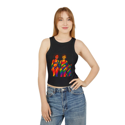 Pride tank top Vibes Women's Racer Tank Top, LGBTQ+ Apparel, Summer Stylish Top, Confidence Boost, Pride Month Fashion, Casual Wear