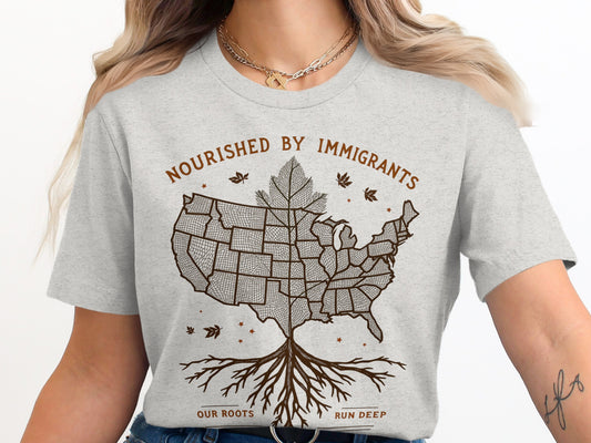 Nourished by Immigrants United States Map T-Shirt product type