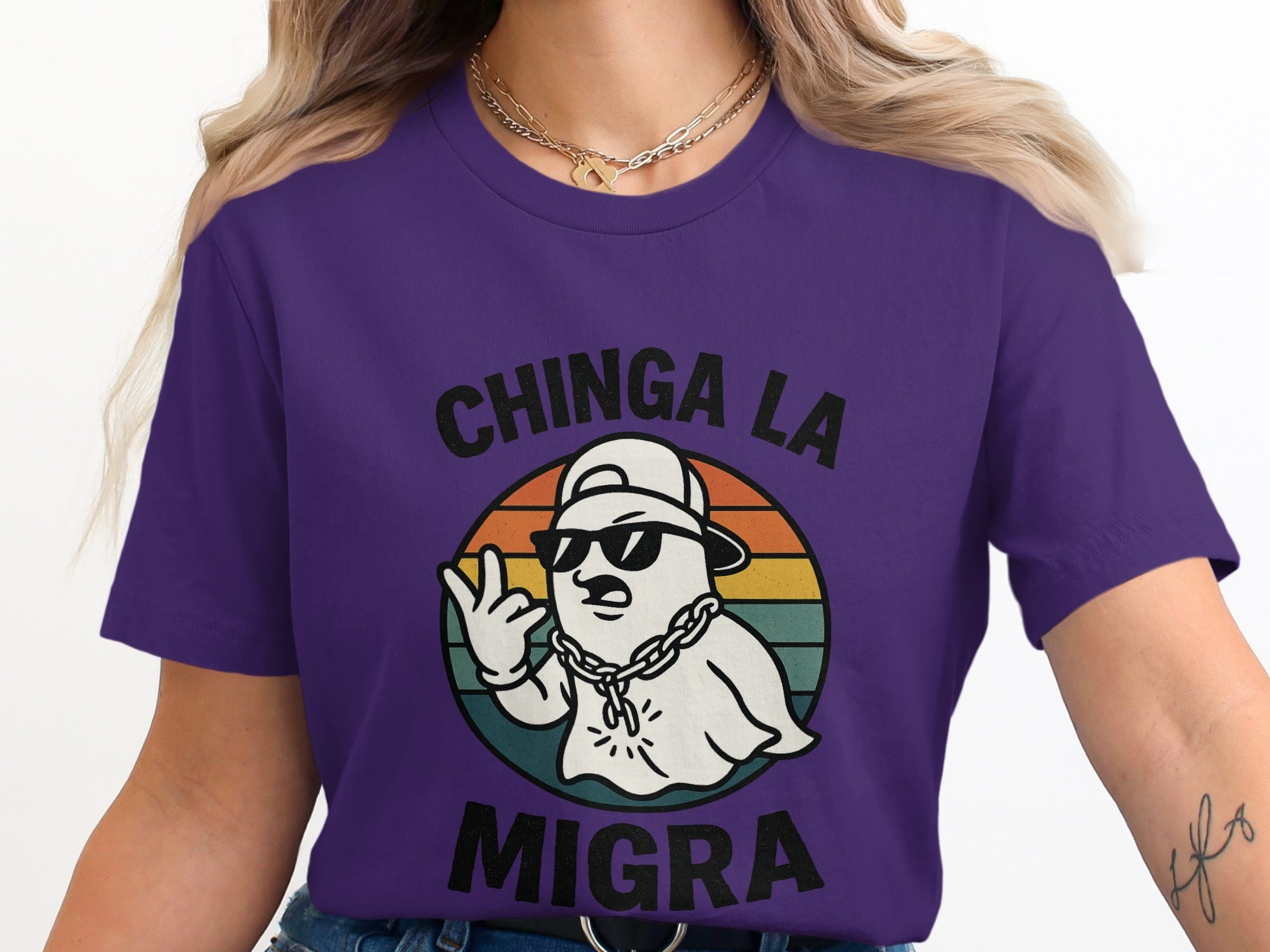 Funny Chinga La Migra Graphic Tee Product type