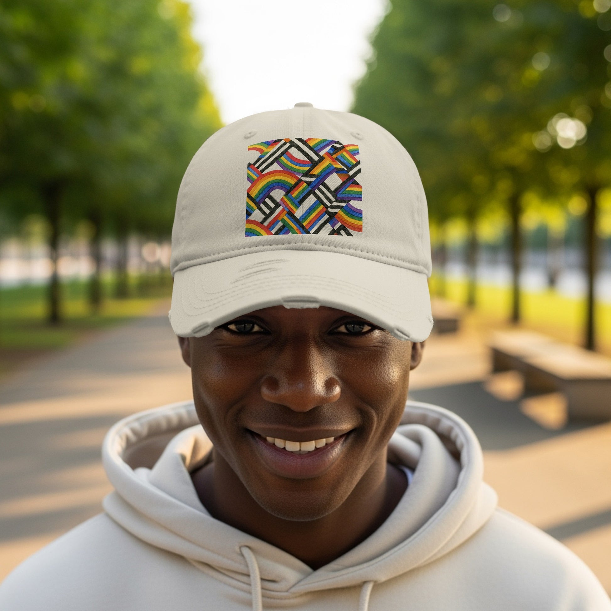 Colorful Geometric Pattern Design Baseball Cap product type