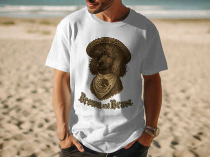 Brown and Brave Poodle Graphic Design T-Shirt product