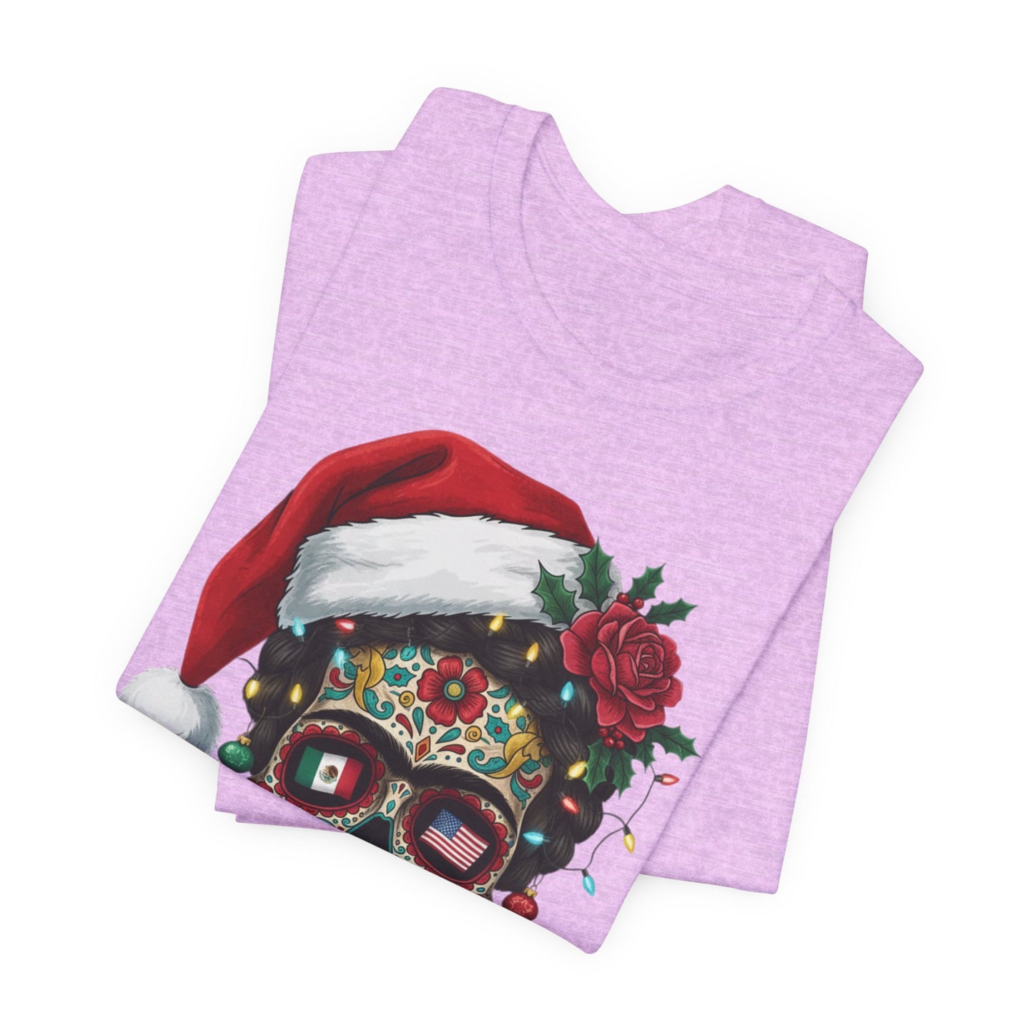 Christmas Sugar Skull T-Shirt — "Merry Resistance to All" Holiday Tee