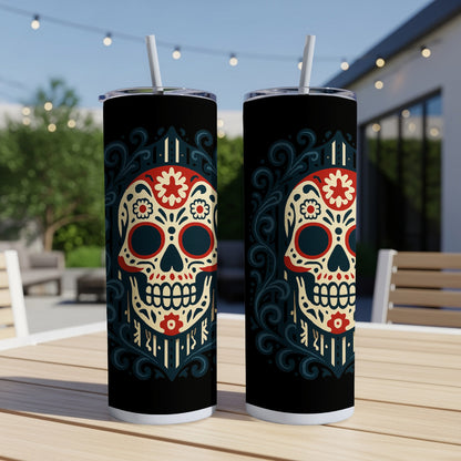Sugar Skull Design Insulated Tumbler Drinkware Product