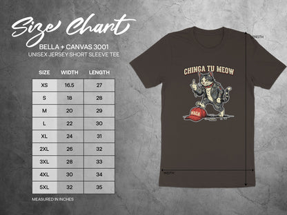 Chinga Tu Meow Cat Middle Finger Unisex Short Sleeve Tee product type