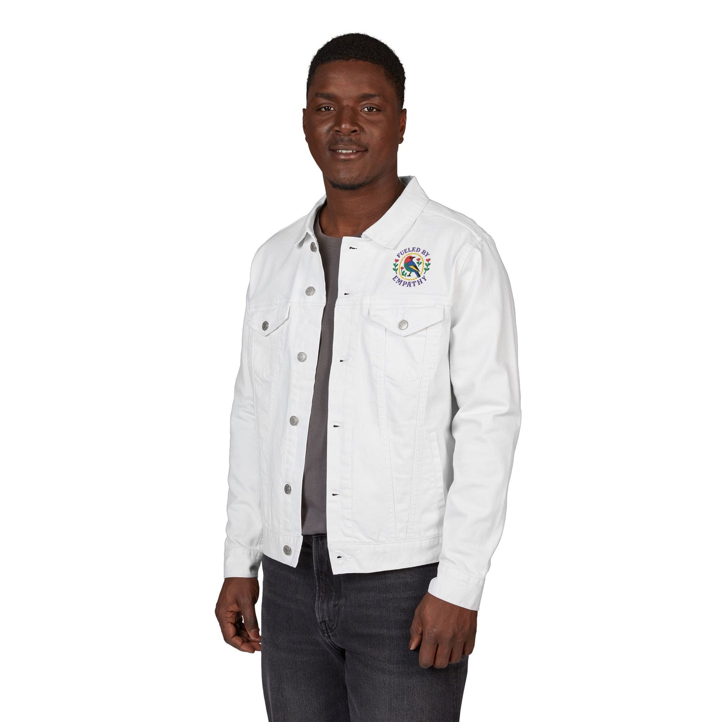 Embroidered Unisex Denim Jacket - Express Yourself with Unique Stitching, Casual Streetwear, Summer Festivals, Gifts for Trendsetters, [...]