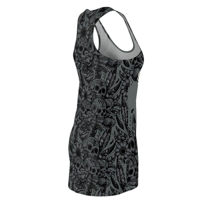 CHINGA Tu maga dress Edgy Women's Racerback Dress with Skull Design, Alternative Fashion, Casual Summer Dress, Festival Outfit, Unique Gift Idea