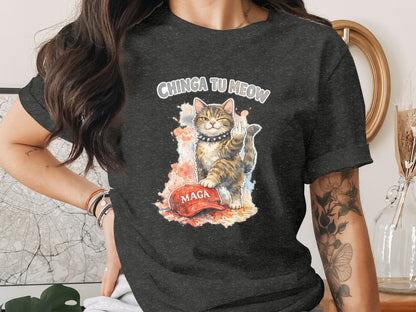 Chinga Tu Meow Cat Middle Finger MAGA Hat product type