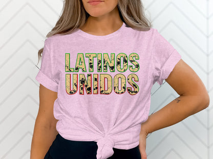 Latinos Unidos Graphic Tee Shirt Fashion Product