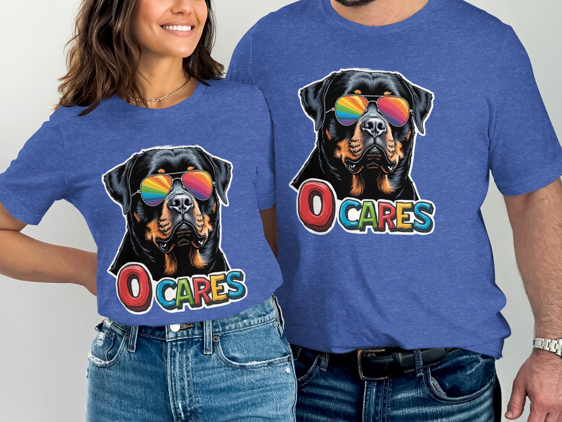Humorous Rottweiler Graphic Couples T-shirt product