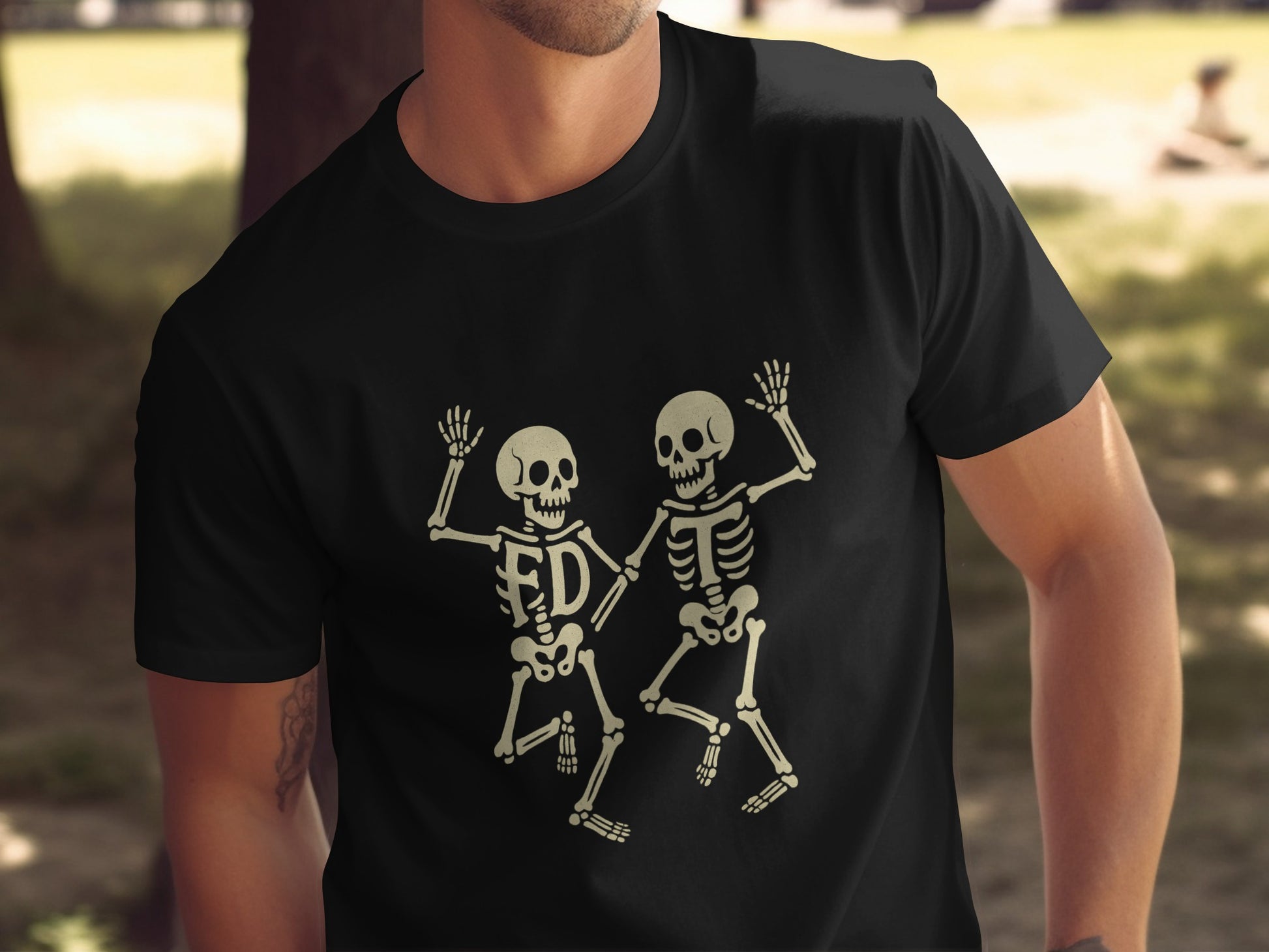 Dancing Skeletons Graphic T-Shirt Halloween product