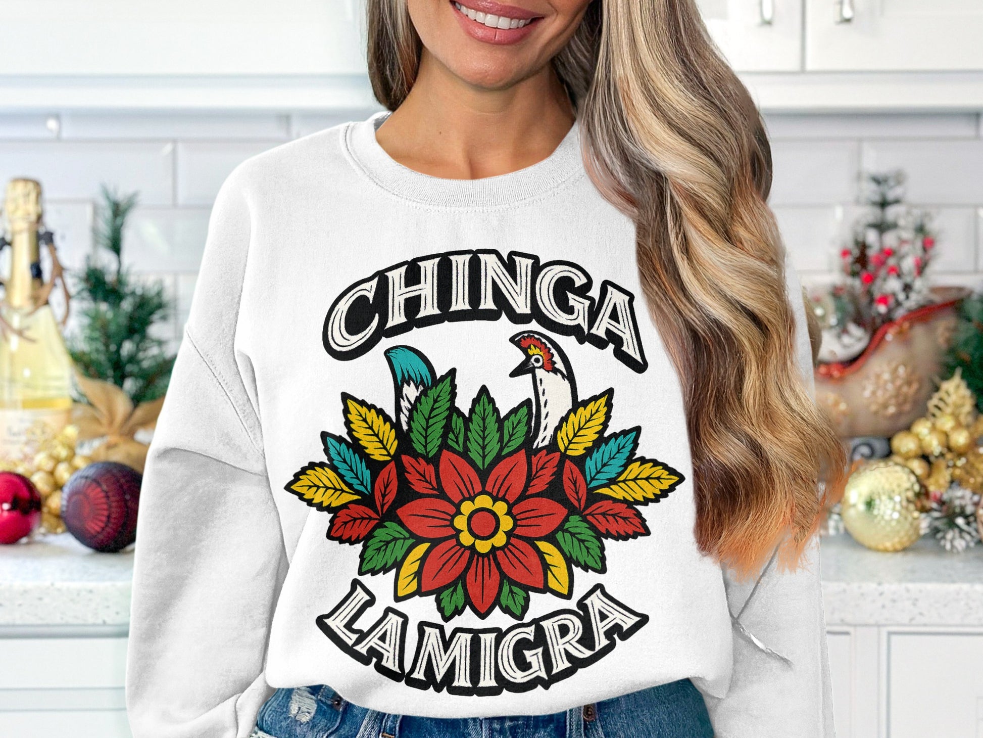 Festive Chinga LaMigra Graphic Sweater product type