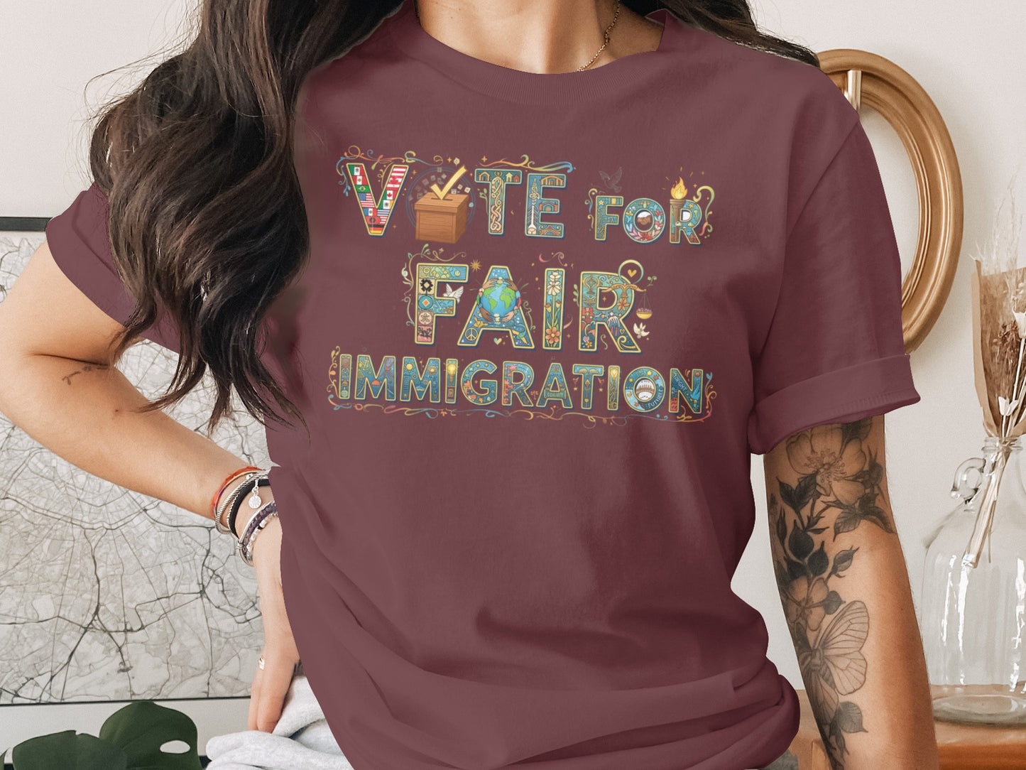 Vote for Fair Immigration Graphic T-Shirt