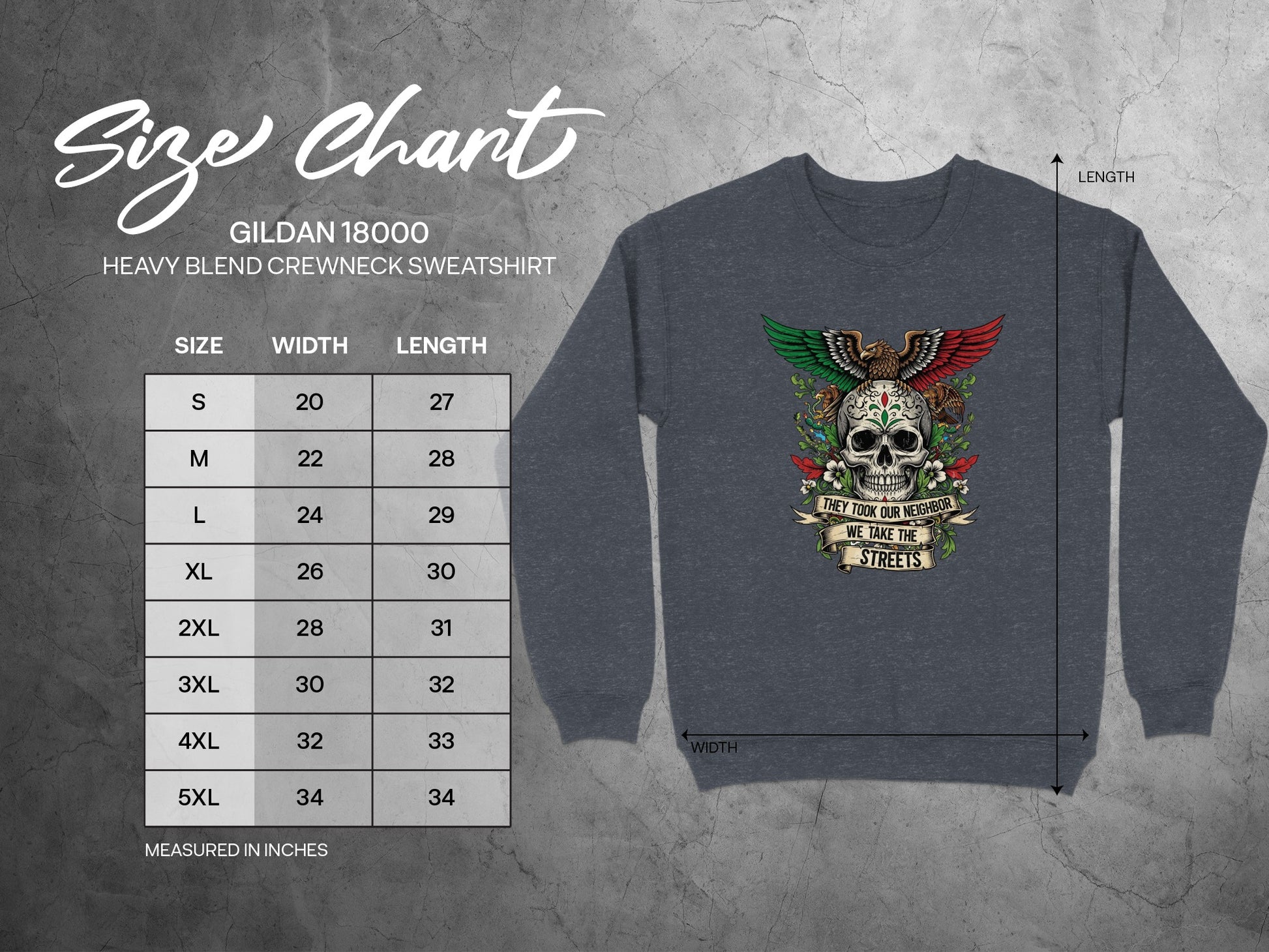 I Fear No Reaper Skull Heavy Blend Crewneck Sweatshirt product type