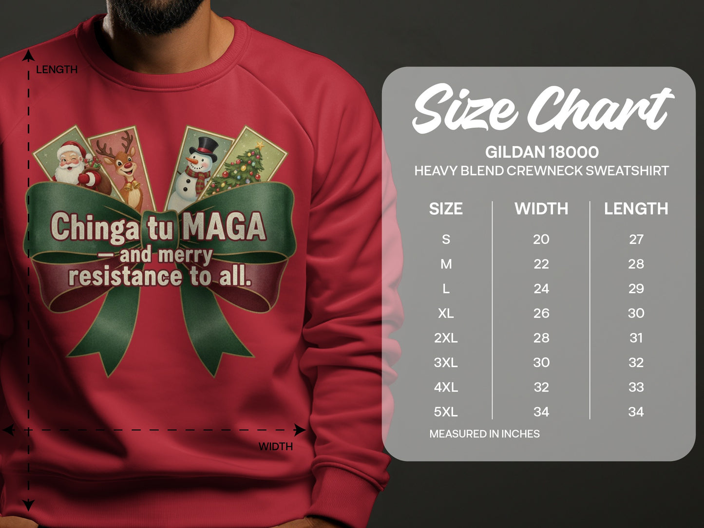 Chinga tu MAGA Christmas Sweatshirt Holiday Apparel