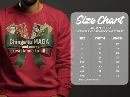 Chinga tu MAGA Christmas Sweatshirt Holiday Apparel