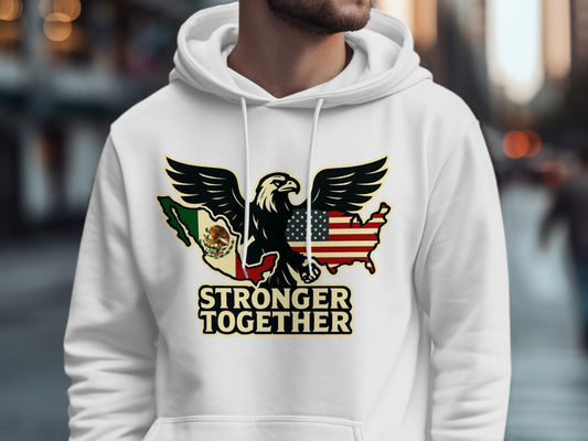 Stronger Together Eagle and Flags Hoodie product