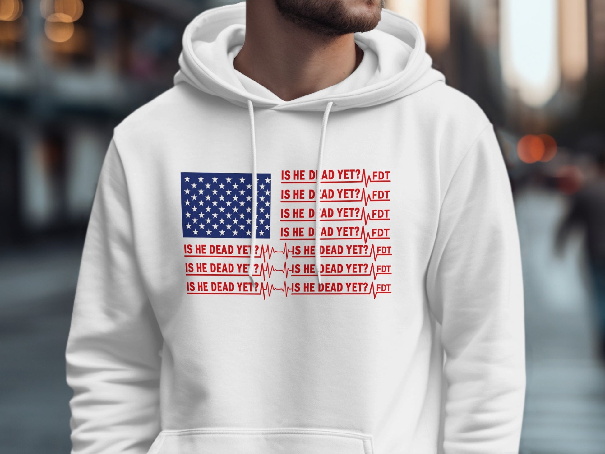 Is He Dead Yet FDT Flag Printed Hoodie product type