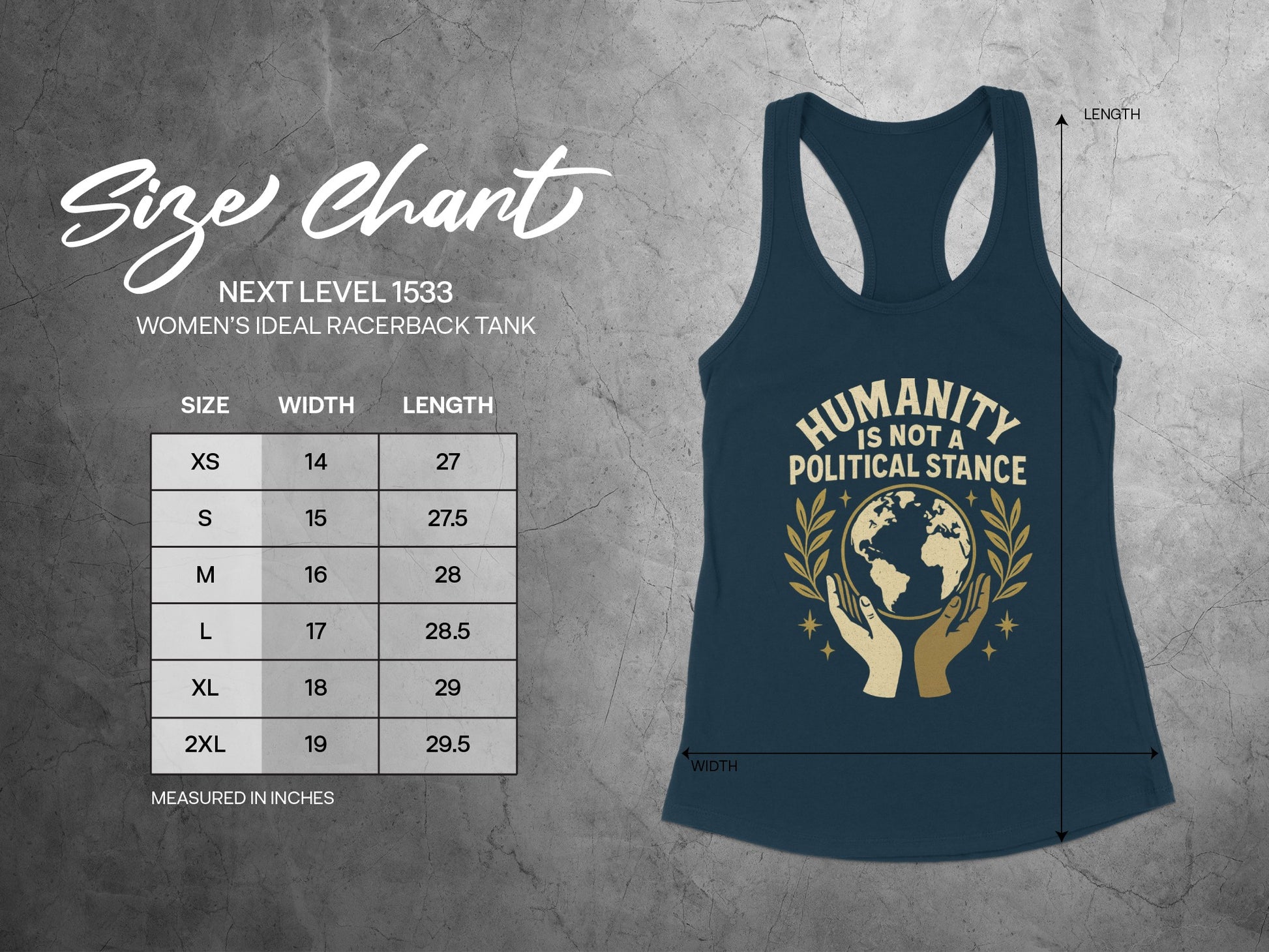 Humanity Is Not a Political Stance Racerback Tank