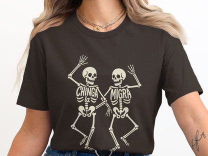 Skeleton Graphic Tee Chinga La Migra Statement product