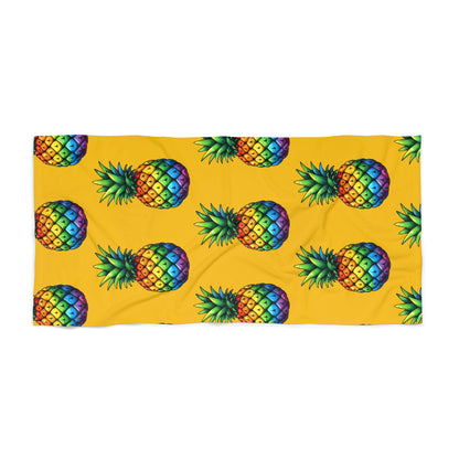 pride towell Vibrant Pineapple Beach Towel, Summer Beach Gear, Tropical Pool Accessories, Perfect for Vacations, Gift for Beach Lovers