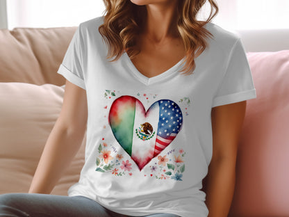 Multicolored Heart Flag Fusion Graphic Tee product type