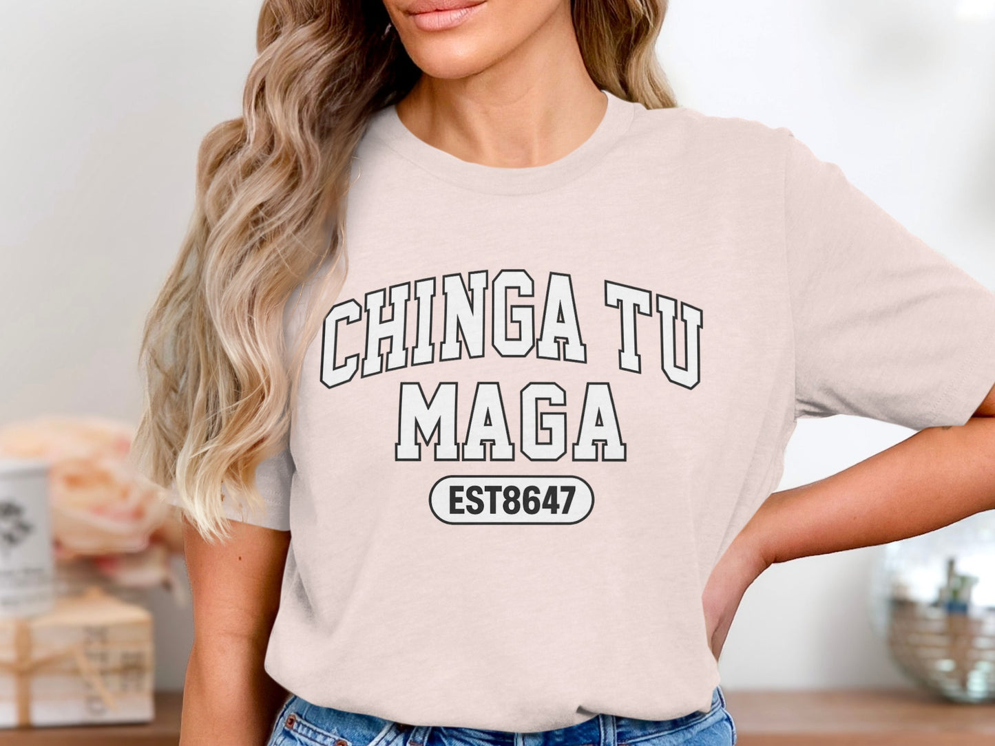 Chinga Tu Maga Est8647 Graphic T Shirt Design