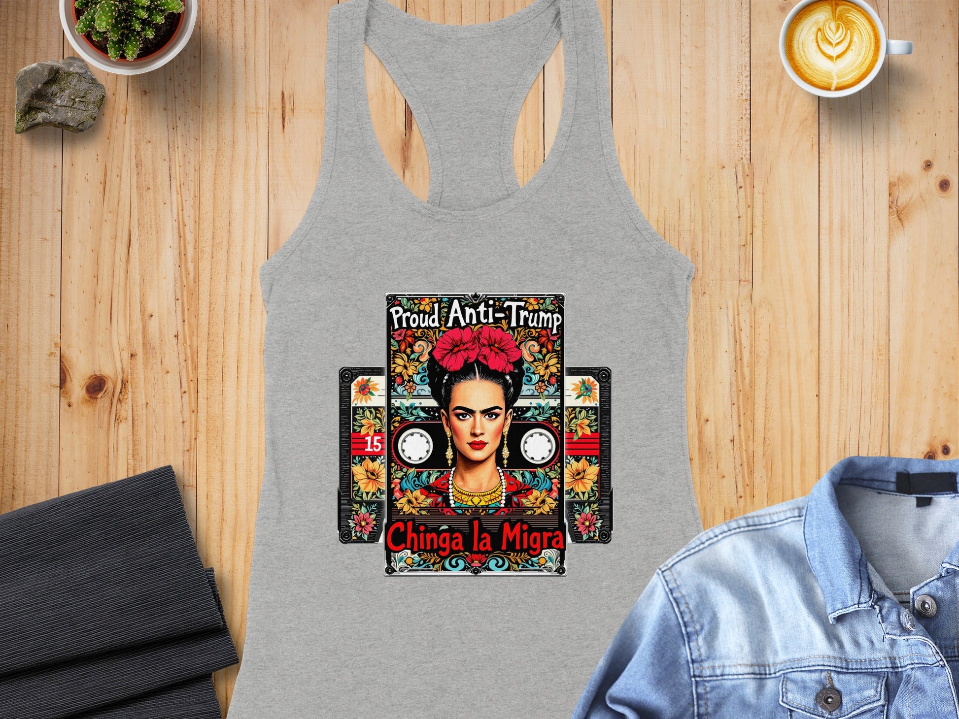 Proud Anti-Trump Chinga la Migra tank top