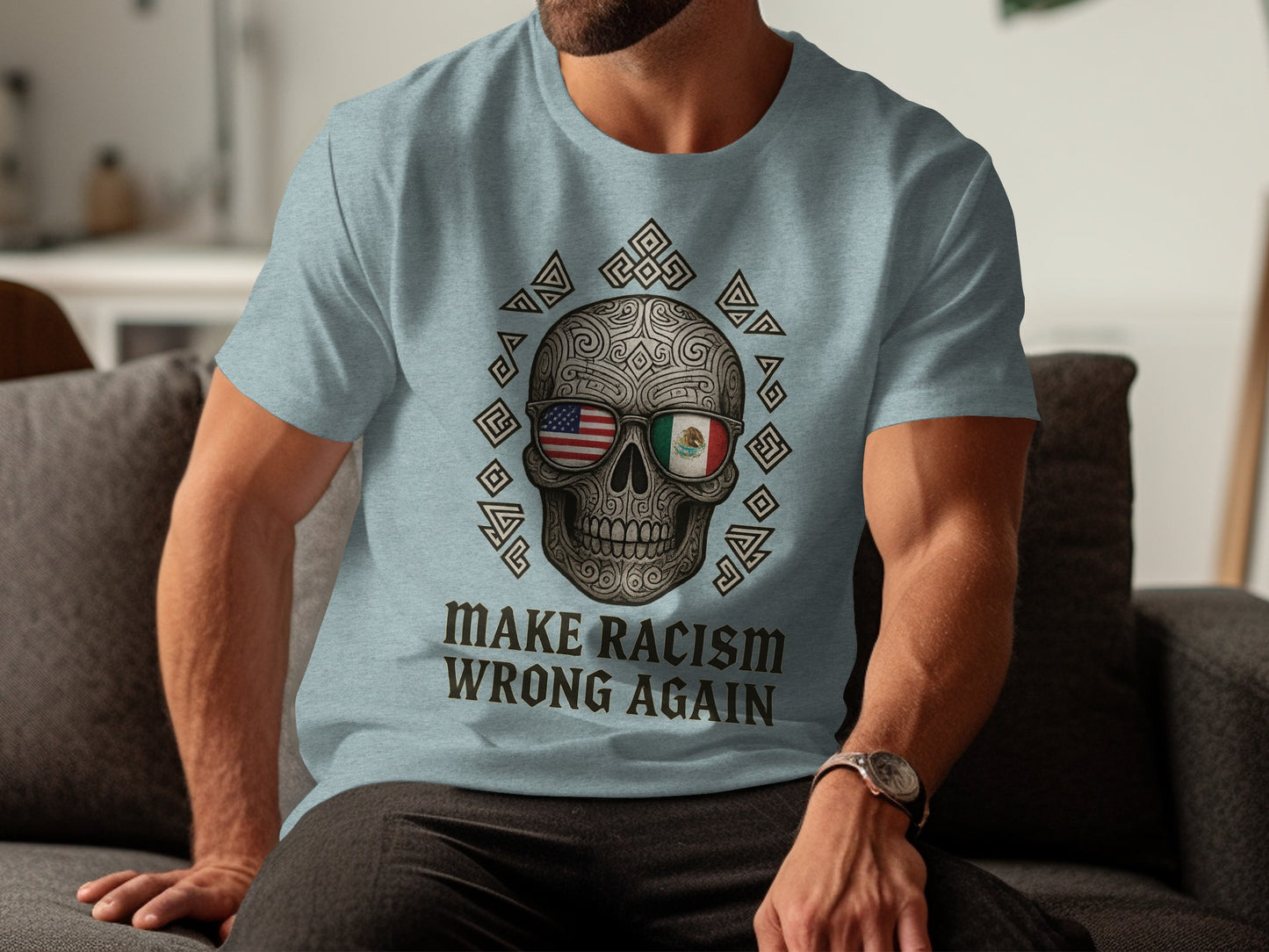 Make Racism Wrong Again Skull T-shirt