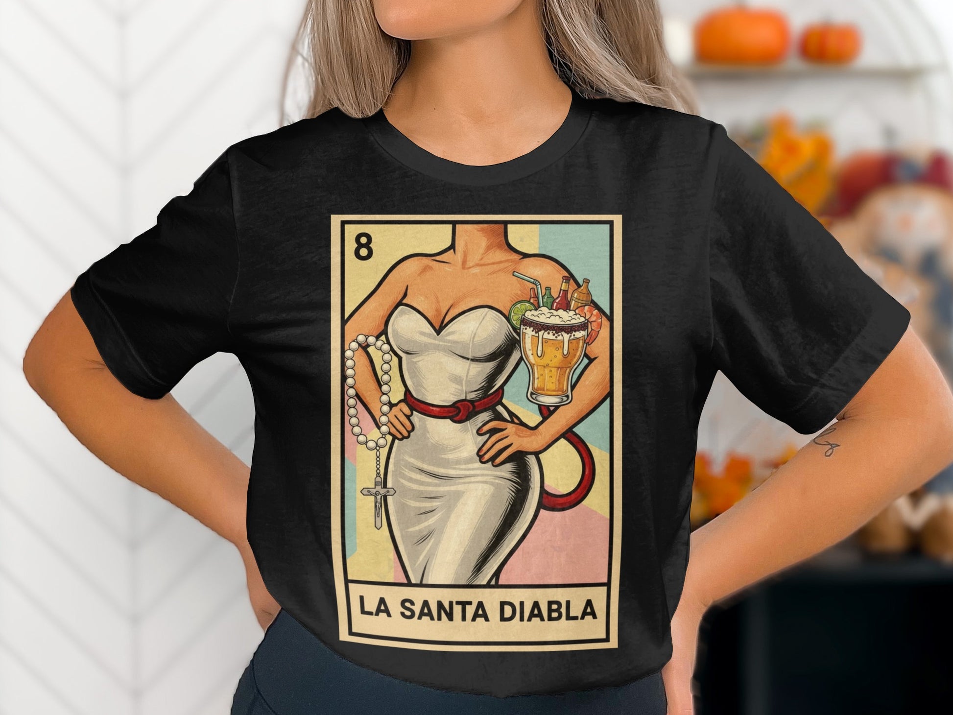 Stylish La Santa Diabla Graphic Tee Shirt product type