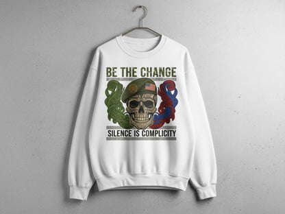 Be the Change Silence is Complicity Skull Shirt